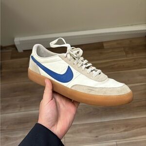 Nike Sneakers White and Blue with Tan Sole